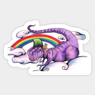 Dinosaur Rider Sticker